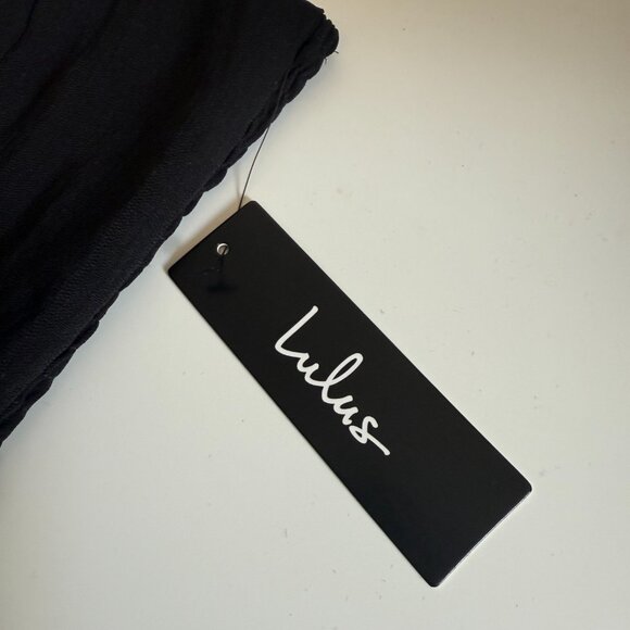 Lulus Cropped Button Front Tank Top Black Size Small NWT - Picture 10 of 13